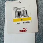 Puma White Logo Relaxed Fit Cropped Hoodie Womens Medium Photo 5