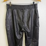 Spanx  Faux Leather Jogger Pants Womens Medium Black Pull On Elastic Vegan 28" Photo 5