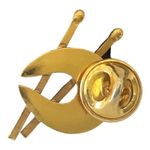 Vintage Artist's Palette Brush Paints Gold Tone Pin/Brooch Photo 7