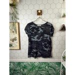 We The Free Clare Blue Camo Printed Short Sleeve T-Shirt - Size - Medium Photo 1