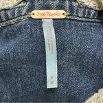Free People Blue Denim Distressed Jacket with Button Detail M Photo 6