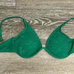 SheIn Swimwear Sz M Green Bikini Top Floral Textured. So Cute! Photo 0