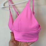 Aerie NEW Longline Triangle Padded Bikini Top Adjustable Straps Pink Sz Small Photo 4