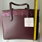 Kate Spade NWT  burgundy glitter crossbody bag Photo 8