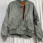 BDG by Urban Outfitters Blake Oversized Bomber Jacket in Khaki Photo 4