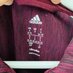 Adidas Quarter Zip Pullover Top Maroon Sz Small Photo 3