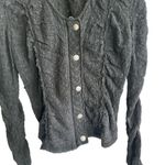 Free People Boho Lace Black Zip Jacket size S Photo 3