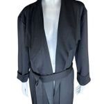 Girl With Curves Draped Scrba Jacket Black Small NWT Belted Cardigan Pockets Photo 10