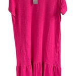 J.Jill NWT Popover Ruffle Hem Dress Deep Pink Size Medium Tall Retail $69.00 Photo 0
