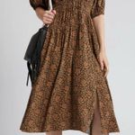 Treasure & Bond  Retro Floral Shirred Waist Midi Dress Photo 15