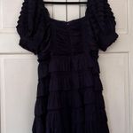 Ulla Johnson Lucette Dress Royal Purple Lago Size 10 Corset Pleated Satin Ruffle Photo 11