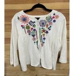 Bob Mackie Wearable Art Zip Up Sweater, size XL Photo 0