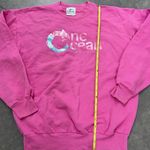 Vintage 90s One Ocean Crewneck Graphic Print Sea World Pullover Sweashirt Pink Size XS Photo 3