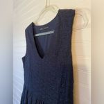 ZARA  Lace Flounce Navy Blue Dress Photo 2