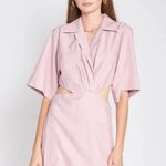 En Saison Purple Cutout Shift Dress Wrap Front Mini Length Size Small Women's Photo 0