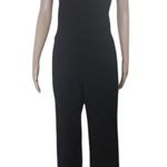 Frederick's of Hollywood Size L Black Jumpsuit Flare Leg Playsuit Catsuit Straps Photo 0