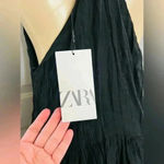 ZARA  dress in size small NWT black color style it in many ways bohemian, western Photo 9