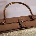 Vintage Lou Taylor Miami shimmery gold handbag purse Photo 11
