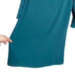 Dainty Hooligan Teal Scoop Neck Appliqué Sleeve Shift Dress Photo 1