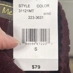 Melonie T Sweater Dress Womens Small Wine Knit Stretch Ribbed Mock Neck Mini Red Photo 6
