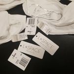 l*space πL*π Pointelle Rib Bikini Set - Gizelle Top + Desi Bottom ~ White L NWT Photo 10