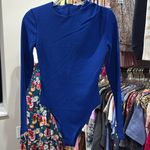 ZARA  Blue Long Sleeve Bodysuit Photo 0