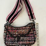 Haute Shore Pink Multicolored Tweed Print Neoprene Shoulder Crossbody Purse Black Photo 6