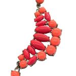 J.Crew  Gold Tone Necklace Pastel Coral Pink Adjustable 20" Bib Statement Photo 1