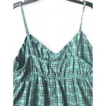 Wild Fable Women's S‎ Babydoll Dress Plaid Thin Strap Tie Front Mini Green Grunge Skater Photo 11