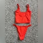 We Are We Wear Alex Long Line & Yharnna Tanga Brazilian Orange Bikini Size M Photo 4