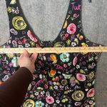 Karin Stevens  20w Black Multi Color Tutti Fruitti Floral Dress V Neck Sleeveless Photo 2