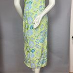 Vintage 90s Dress‎ Fish Print Women Playful Green Abstract Sleeveless Midi Small Photo 6