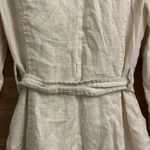 ALLSAINTS  Size 8 100% Linen Harlequin Button Front Trench Coat Lagenlook Photo 10