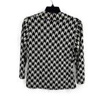 INC International Concepts Black White Patterned Collared Quarter Zip Small New Photo 2