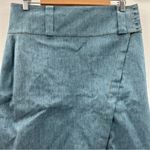 Derek Lam 10 Crosby LTD Light Denim Asymmetric Ruffle Slit Long Pencil Skirt 10 Blue Photo 2