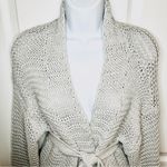 Miracle Relax More Grey Midi Cardigan Tie Chunky Knit M/L Gray Size undefined Photo 5