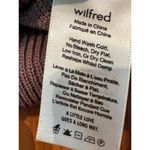 Wilfred S Brown long sleeve knit scalloped hem crop top stretch fitted Photo 5