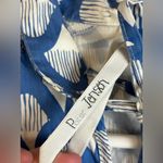 Peter Jensen Woman’s Business Casual Chic Printed Tie Neck Classic Work Blouse Blue Size undefined Photo 2