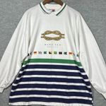 Hang Ten Vtg Mens Sweatshirt Regatta Nautical Striped Collared Made in USA Sz L Photo 0