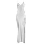 NWT Ser.o.ya Amina Silk Maxi Dress in Silver Sz Small $495 Photo 5