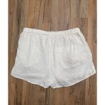 Anthropologie  White Linen Drawstring Shorts XS Summer Beach Lounge Photo 1