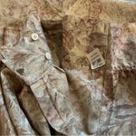 Vintage 70s Nilani floral gold metallic midi skirt with pockets high rise sz 10 Photo 7