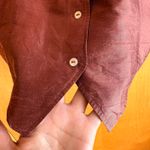 Relativity Womens Red Silk Sleeveless Button Front Collared Vest Size M Photo 1