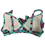 NEW Aqua Couture Turquoise Black Pink Stripe 2 Piece Push Up Bikini Swimsuit S M Size undefined Photo 4