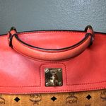 MCM Orange and Tan Monogram Satchel Photo 8