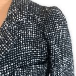 Vintage 90s Ya Ya Cropped Black White Tweed Jacket Blazer Small Preppy Old Money Photo 2