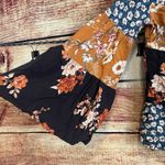 Ces Femme Floral Bell Sleeve Colorblock Tunic Women's Medium Top Blouse Blue Photo 1