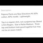 Pajamas Solid Red Top Plaid Pants Set Size M Photo 8