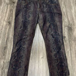 a.n.a  Dark Rainbow Snakeskin Skinny Crop Jeans Size 12 Petite Photo 0