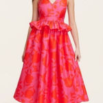 Kate Spade  Target Peplum Floral Dress Red Pink Size 18 Photo 0